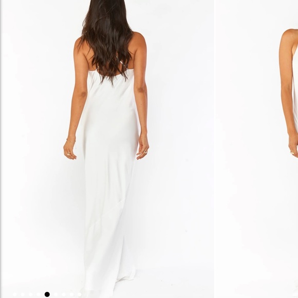 Show me your mumu Tuscany maxi slip silk wedding dress - Picture 4 of 6